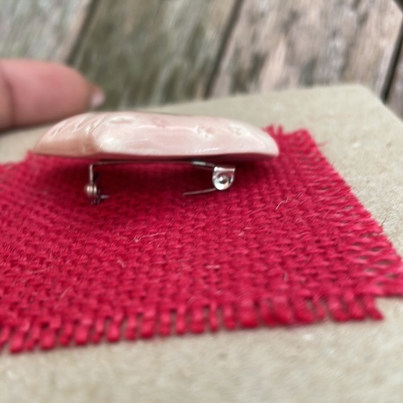 Pink Best Kind Ceramic Stone Handmade Heart Pin - Picture 4 of 9